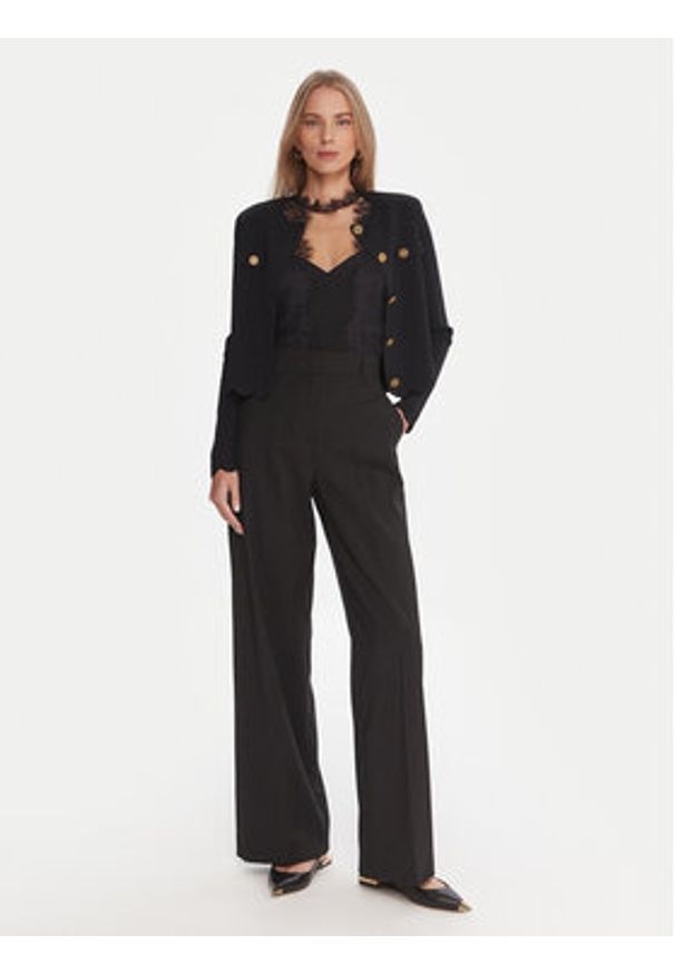 TwinSet - TWINSET Kardigan 252TP320A Czarny Regular Fit. Kolor: czarny. Materiał: syntetyk