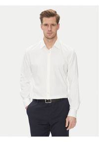BOSS Koszula P-Hank 50503356 Biały Slim Fit. Kolor: biały. Materiał: syntetyk