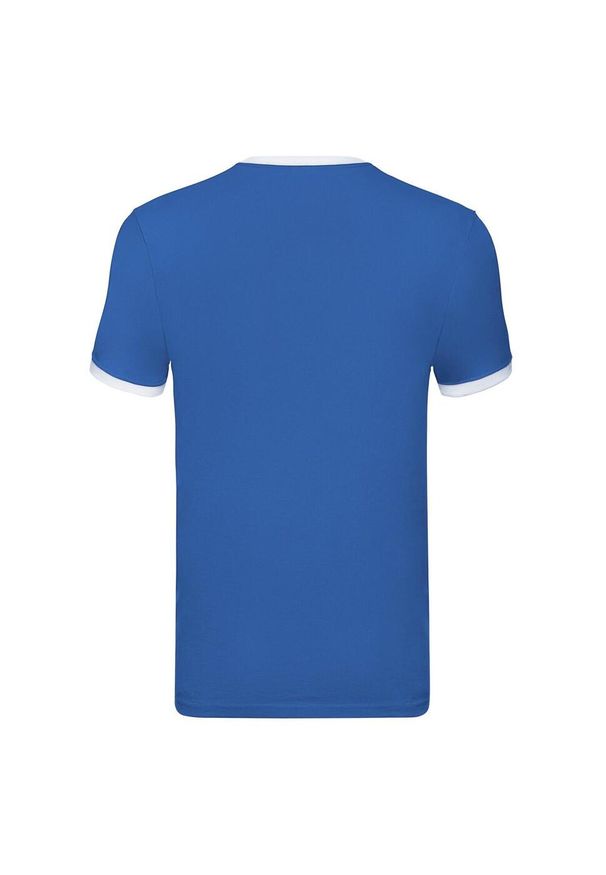 FRUIT OF THE LOOM - T-shirt Męski Ringer. Kolor: biały, wielokolorowy, niebieski