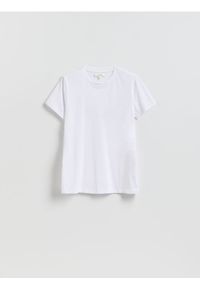 Reserved - Bawełniany t-shirt - biały. Kolor: biały. Materiał: bawełna