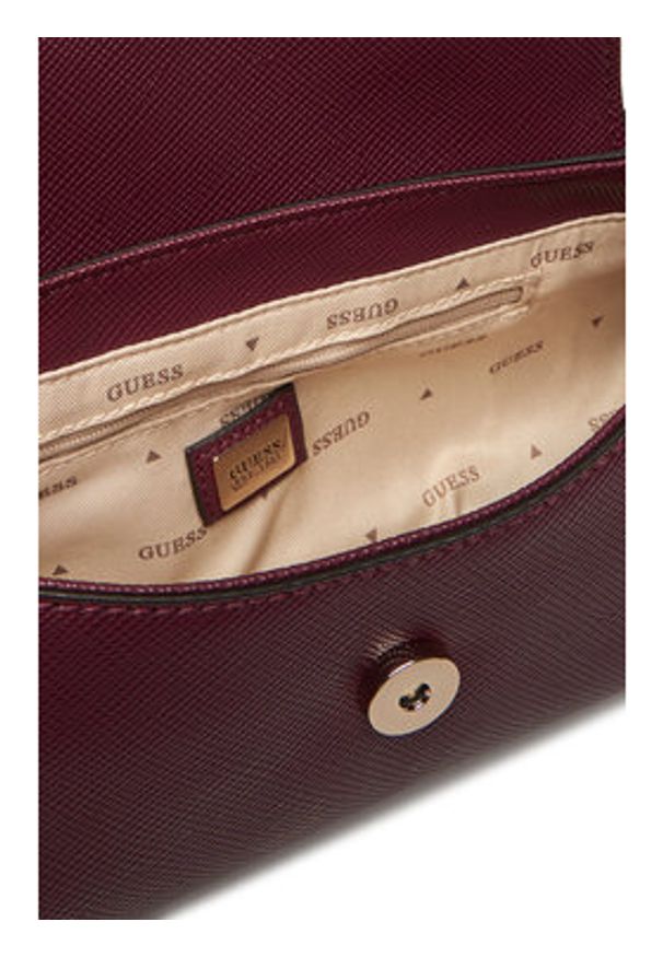 Guess Torebka Bolena HWZG92 07190 Bordowy. Kolor: czerwony. Materiał: skórzane