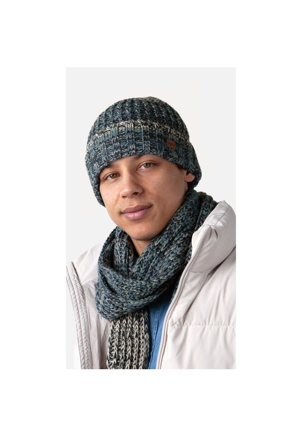 Czapka Barts Akotan. Kolor: wielokolorowy, niebieski, szary. Materiał: polar, poliester. Sezon: zima. Styl: sportowy