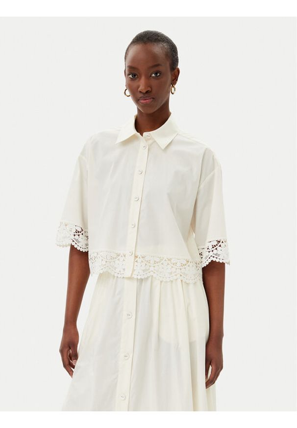 TwinSet - TWINSET Koszula 251TT2093 Écru Loose Fit. Materiał: bawełna