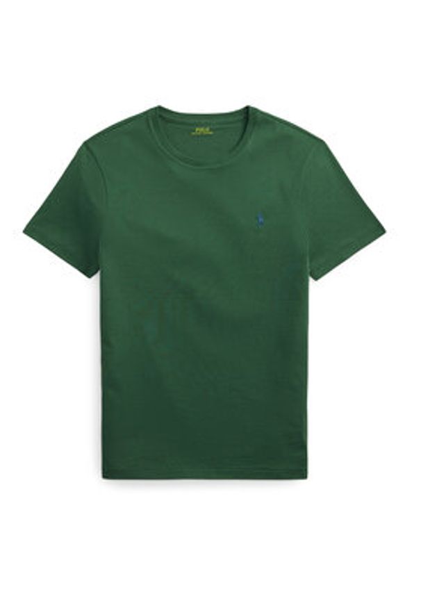 Polo Ralph Lauren T-Shirt 710671438425 Zielony Custom Slim Fit. Typ kołnierza: polo. Kolor: zielony. Materiał: bawełna