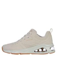 skechers - Buty do chodzenia damskie Skechers Tres-air Uno. Kolor: beżowy. Materiał: materiał, syntetyk. Sport: turystyka piesza