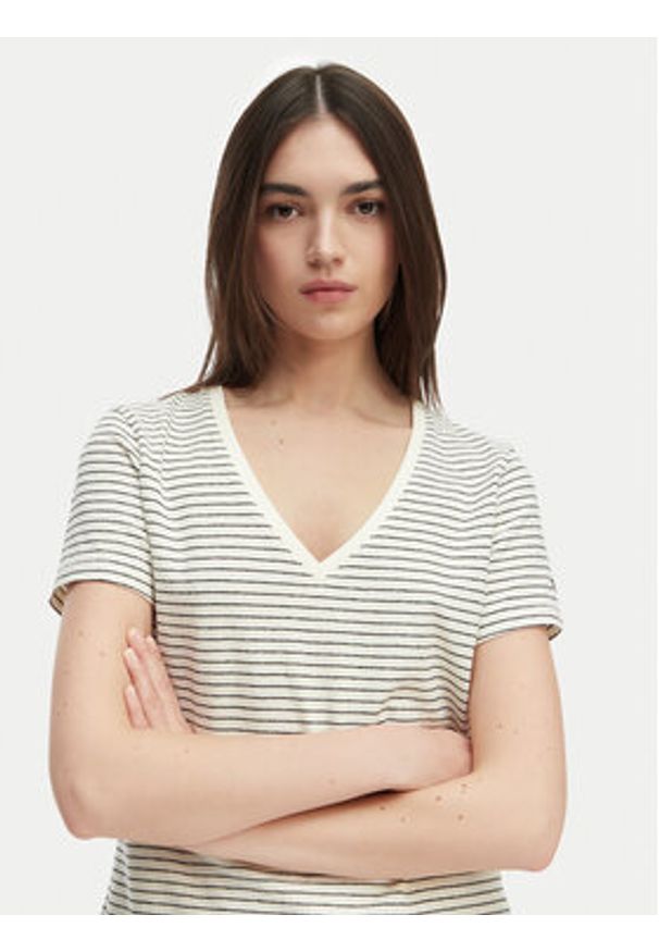 TOMMY HILFIGER - Tommy Hilfiger T-Shirt WW0WW48704 Biały Regular Fit. Kolor: biały. Materiał: bawełna