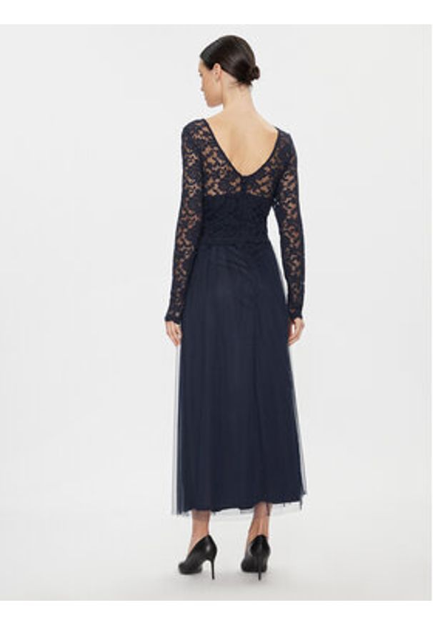 Vila Sukienka koktajlowa 14092774 Granatowy Regular Fit. Kolor: niebieski. Materiał: syntetyk, bawełna. Styl: wizytowy