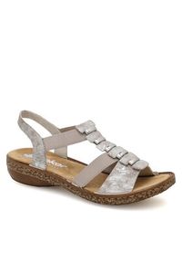 Rieker Sandały 62850-90 Beżowy. Kolor: beżowy. Materiał: syntetyk #8