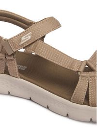 skechers - Skechers Sandały GO WALK FLEX SANDAL 141451/TPE Beżowy. Kolor: beżowy. Materiał: materiał #3