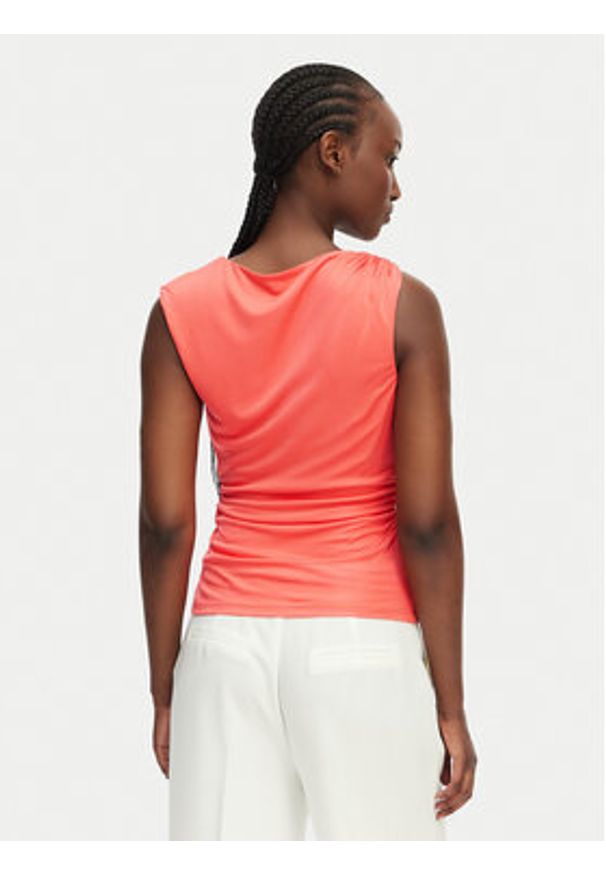 Marciano Guess Top G6GP02 K3068 Koralowy Slim Fit. Kolor: pomarańczowy. Materiał: wiskoza