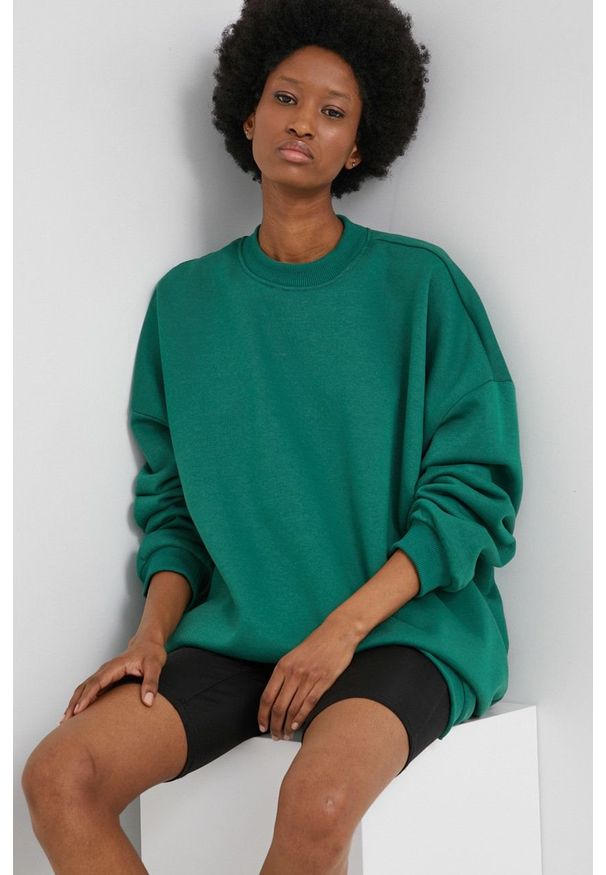 Answear Lab bluza damska kolor zielony gładka. Kolor: zielony. Materiał: dzianina. Wzór: gładki. Styl: wakacyjny