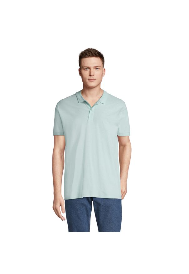 SOL'S - Męska Koszulka Polo Planet. Typ kołnierza: polo. Kolor: niebieski. Sport: turystyka piesza