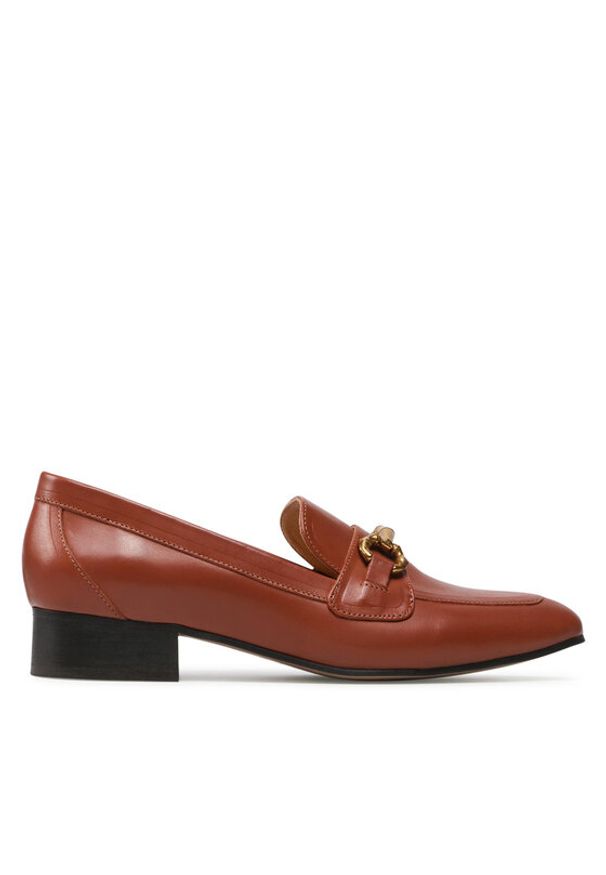 Gino Rossi - GINO ROSSI Loafersy 81200 Brązowy. Kolor: brązowy. Materiał: skóra