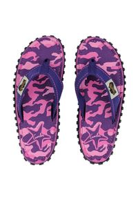 Gumbies - Japonki Islander. Nosek buta: okrągły. Kolor: fioletowy. Materiał: materiał, guma #1