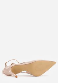 Renee - Beżowe Sandały Lakierowane na Szpilce z Ozdobnymi Paskami Murilea. Zapięcie: pasek. Kolor: beżowy. Materiał: lakier. Obcas: na szpilce. Styl: elegancki #7