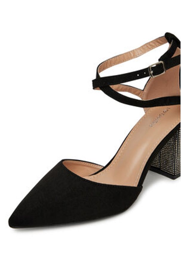 DeeZee Czółenka DZ0068 Czarny. Kolor: czarny. Materiał: materiał