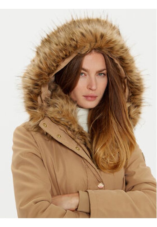 Marciano Guess Parka 4BGL12 7182A Écru Regular Fit. Materiał: syntetyk