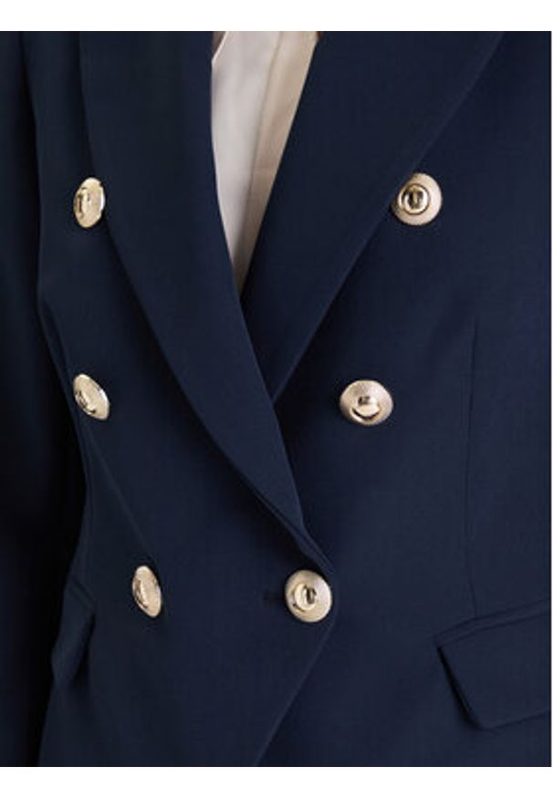 Rinascimento Marynarka CFC0126227003 Granatowy Slim Fit. Kolor: niebieski. Materiał: syntetyk