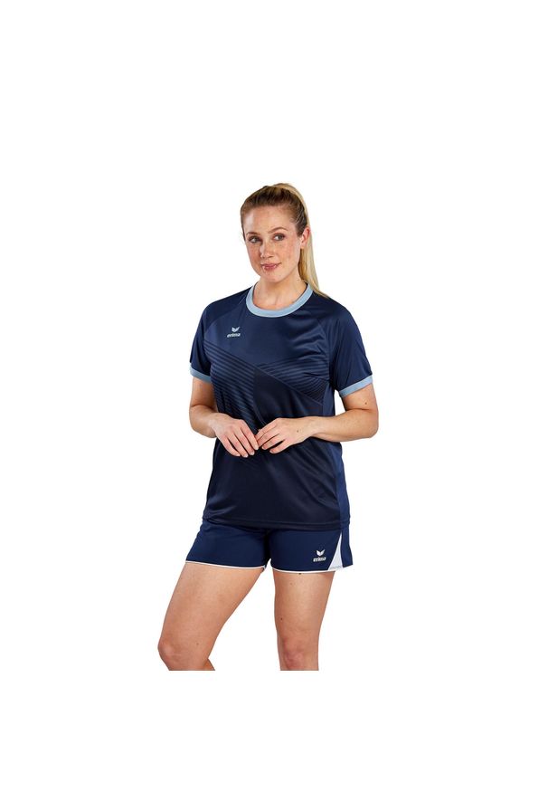 ERIMA - Damski jersey Erima Mantua. Kolor: niebieski. Materiał: jersey. Sport: kolarstwo