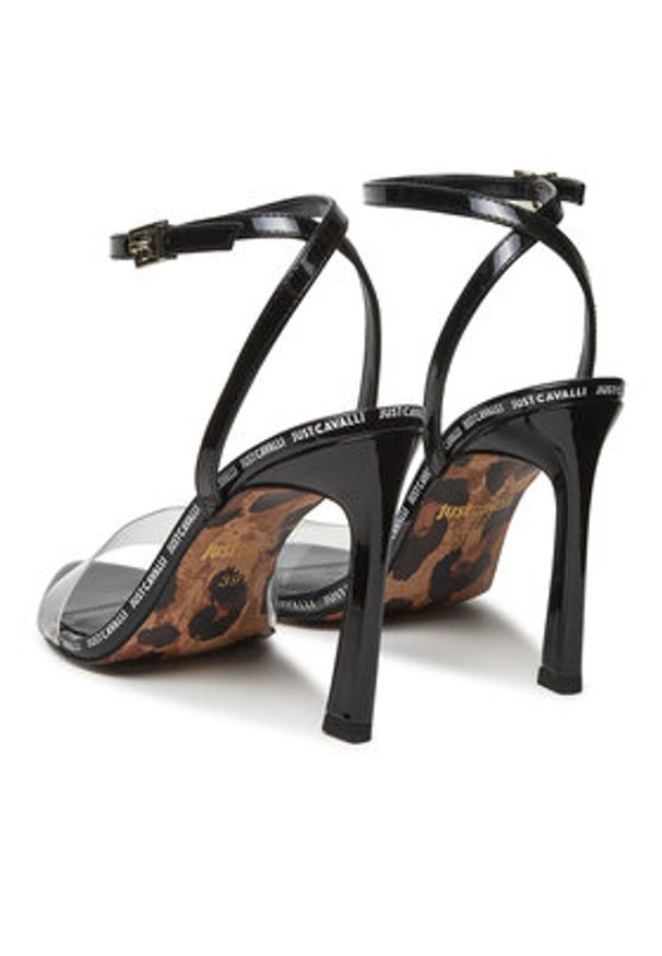 Just Cavalli Sandały 78RA3S58 ZSS72 Czarny. Kolor: czarny. Materiał: skóra