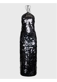 ROTATE Sukienka koktajlowa Big Sequins RT2247 Czarny Slim Fit. Kolor: czarny. Materiał: syntetyk. Styl: wizytowy #6