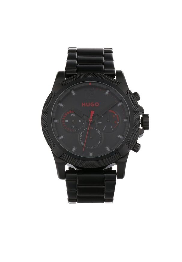 Hugo - Zegarek HUGO. Kolor: czarny