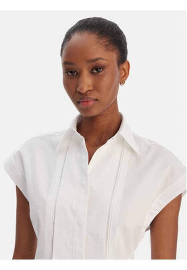 BOSS Koszula Bireny 50553703 Biały Slim Fit. Kolor: biały. Materiał: bawełna