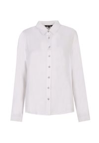 TOP SECRET - Biała koszula damska z długim rękawem. Kolor: biały. Długość rękawa: długi rękaw. Długość: długie