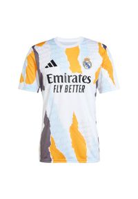Adidas - Koszulka Real Madrid 24/25 Pre-Match. Kolor: wielokolorowy, brązowy, biały, pomarańczowy, szary. Materiał: materiał. Sport: piłka nożna #2