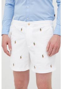 Polo Ralph Lauren szorty 710862778001 męskie kolor biały. Okazja: na co dzień. Kolor: biały. Materiał: tkanina. Styl: casual #3