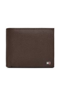 TOMMY HILFIGER - Tommy Hilfiger Duży Portfel Męski Th Flag Cc Flap And Coin AM0AM13520 Brązowy. Kolor: brązowy. Materiał: skóra