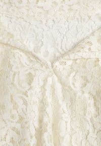 Born2be - Beżowa Wiskozowa Bluzka z Koronki z Bawełną Kokardą i Rozszerzanymi Rękawami Andrice. Okazja: na randkę. Typ kołnierza: kokarda. Kolor: beżowy. Materiał: wiskoza, bawełna, koronka. Wzór: koronka. Styl: klasyczny #3