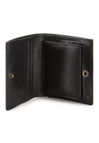 Wittchen - Damski portfel skórzany z herbem na zatrzask czarny. Kolor: czarny. Materiał: skóra #6