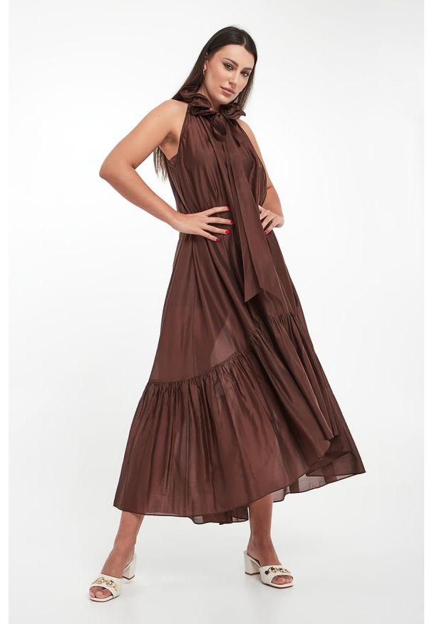 Twinset Milano - Sukienka midi TWINSET ACTITUDE. Długość: midi