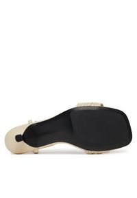 TOMMY HILFIGER - Tommy Hilfiger Sandały Crochet Lthr Kitten Sandal FW0FW08587 Beżowy. Kolor: beżowy. Materiał: skóra #6