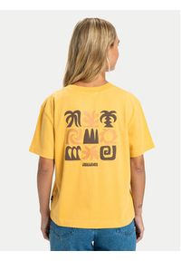 Quiksilver T-Shirt Standard EQWZT03197 Żółty Regular Fit. Kolor: żółty. Materiał: bawełna #3