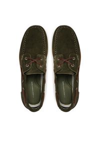 TOMMY HILFIGER - Tommy Hilfiger Półbuty Th Boat Shoe Core Suede FM0FM05387 Zielony. Kolor: zielony. Materiał: zamsz, skóra #5