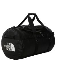 Torba The North Face Base Camp Duffel M 0A52SA53R1 - czarna. Kolor: czarny. Materiał: nylon. Wzór: paski