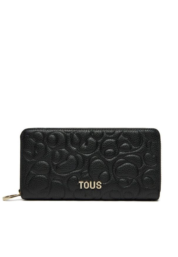 Tous - TOUS Portfel Greta 2002021151 Czarny. Kolor: czarny. Materiał: skóra