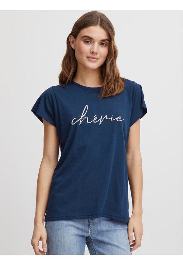 T-Shirt Fransa. Kolor: niebieski