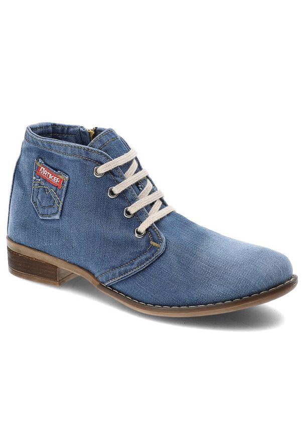 Jeansowe Botki Artiker Damskie Wygodne Obuwie. Okazja: na co dzień. Kolor: niebieski. Materiał: jeans. Styl: casual, klasyczny