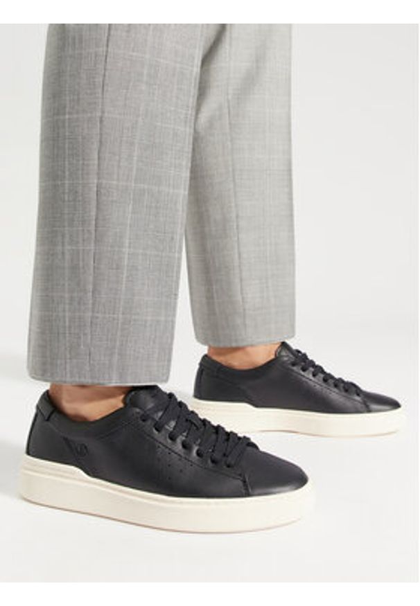 Clarks Sneakersy Craft Swift 26176129 Czarny. Kolor: czarny. Materiał: skóra