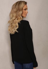 Renee - Czarny Sweter Golf z Wiskozą i Modalem Lamita. Typ kołnierza: golf. Kolor: czarny. Materiał: wiskoza. Długość rękawa: długi rękaw. Długość: długie. Styl: klasyczny #5