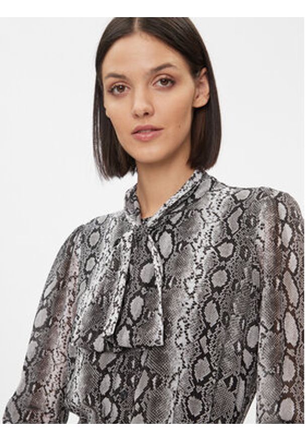 MICHAEL Michael Kors Sukienka koszulowa MH381QOABE Szary Regular Fit. Kolor: szary. Materiał: syntetyk. Typ sukienki: koszulowe