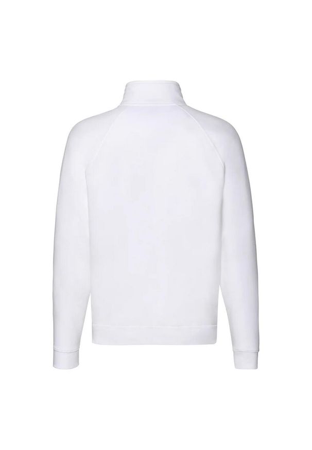 FRUIT OF THE LOOM - Bluza Męska Premium Plain Quarter Zip Raglan. Kolor: biały. Długość rękawa: raglanowy rękaw