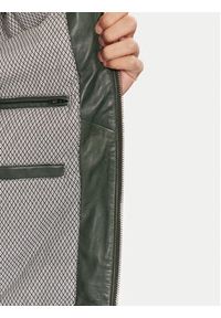 Serge Pariente Kurtka skórzana Leman 2 Zielony Slim Fit. Kolor: zielony. Materiał: skóra #6