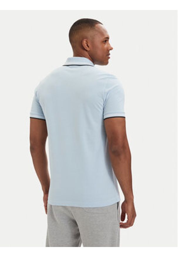 BOSS Polo Paul 50506193 Niebieski jasny Slim Fit. Typ kołnierza: polo. Kolor: niebieski. Materiał: bawełna