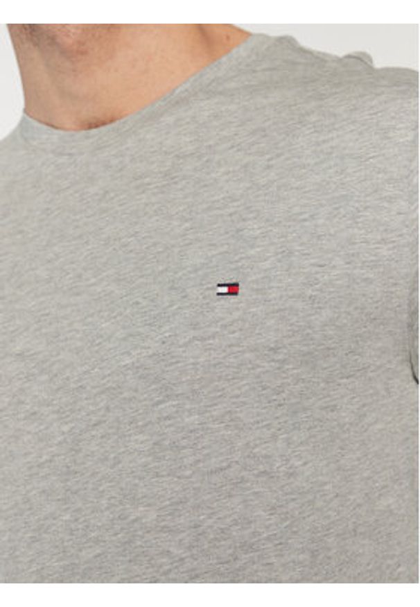 TOMMY HILFIGER - Tommy Hilfiger Longsleeve Logo MW0MW09096 Szary Slim Fit. Kolor: szary. Materiał: bawełna. Długość rękawa: długi rękaw