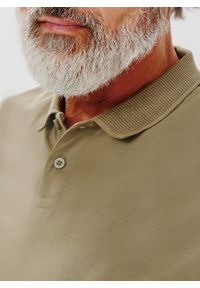 Pako Lorente - PAKO LORENTE – Gładki bawełniany t-shirt polo w kolorze zielonym. Okazja: na co dzień. Typ kołnierza: polo. Kolor: zielony. Materiał: bawełna. Wzór: gładki. Styl: casual #4