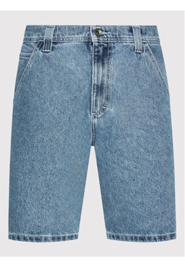 Vans Szorty jeansowe Drill Chore VN0A7S4S Niebieski Loose Fit. Kolor: niebieski. Materiał: jeans, bawełna